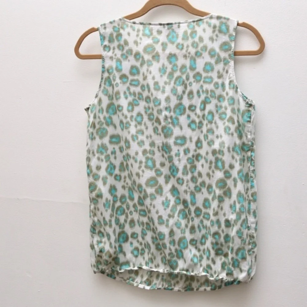 Loft ruffle cheetah print top